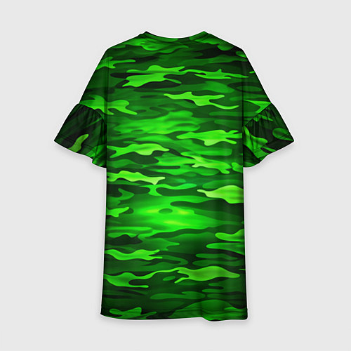 Детское платье Зелёные водоросли-камуфляж / 3D-принт – фото 2