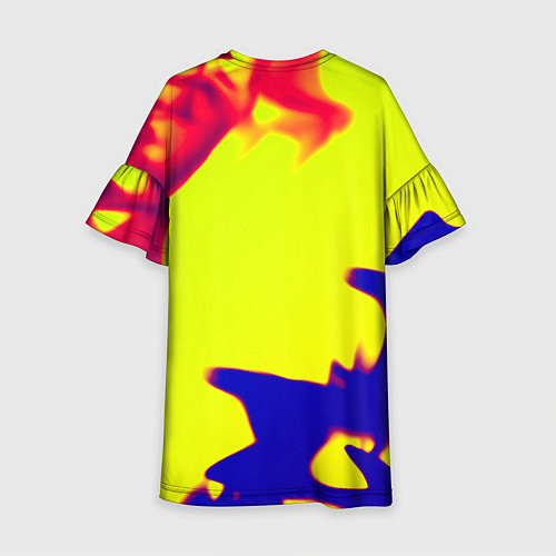 Детское платье PUBG neon flame / 3D-принт – фото 2