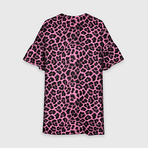 Детское платье Шкура леопарда в черно розовую текстуру / 3D-принт – фото 2