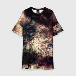 Платье клеш для девочки Мокрая бумага ретро гранж текстура грязная, цвет: 3D-принт