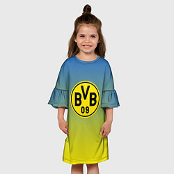 Платье клеш для девочки Borussia gradient, цвет: 3D-принт — фото 2