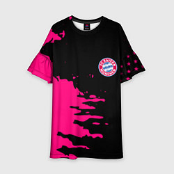 Платье клеш для девочки Бавария Мюнхен краски, цвет: 3D-принт