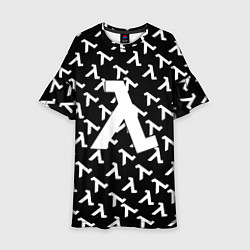 Платье клеш для девочки Half liife logo pattern, цвет: 3D-принт