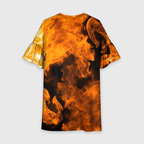 Детское платье Оранжевый огонь / 3D-принт – фото 2