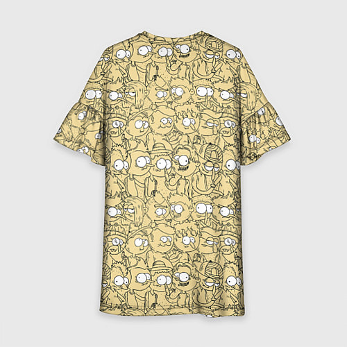 Детское платье Дудл человечки носатые - паттерн / 3D-принт – фото 2