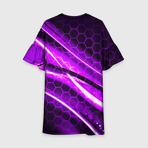 Детское платье Неоновая броня текстура / 3D-принт – фото 2