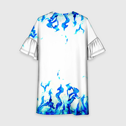 Детское платье God of War синий огонь / 3D-принт – фото 2