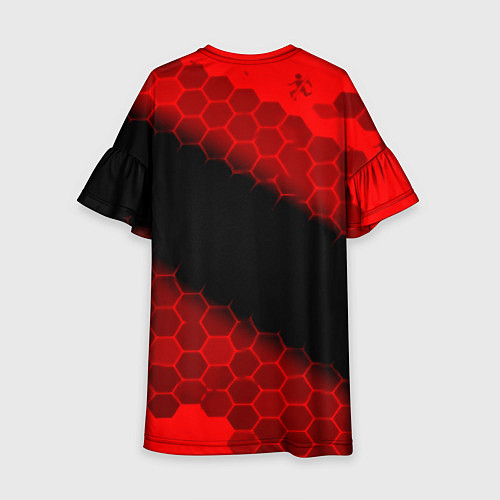 Детское платье Portal hexagon pattern / 3D-принт – фото 2