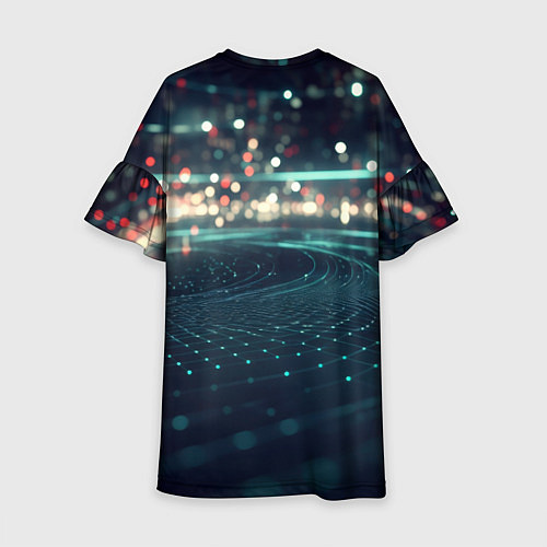 Детское платье Кибернетическое пространство / 3D-принт – фото 2