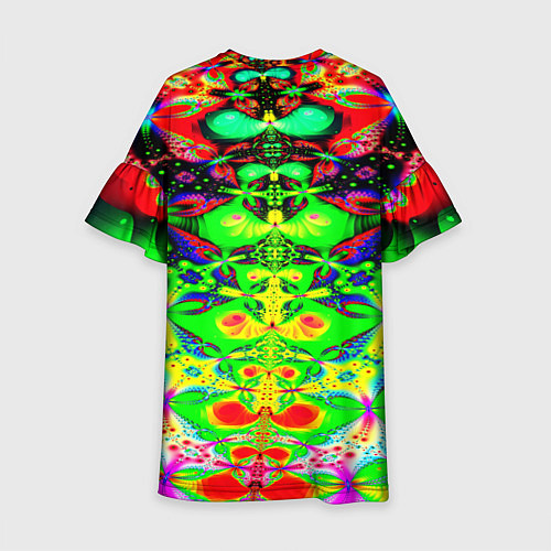Детское платье Оптический фрактал кислота / 3D-принт – фото 2