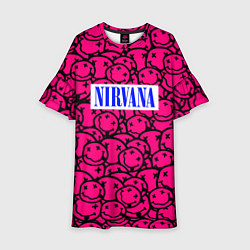 Детское платье Nirvana pink logo