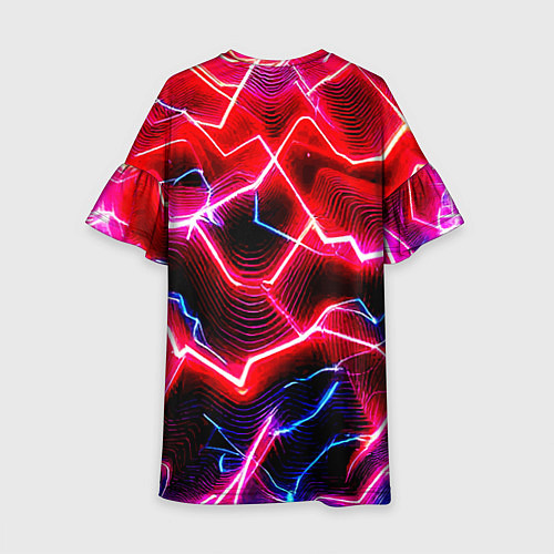 Детское платье Неоновые космические разряды - нейроарт / 3D-принт – фото 2