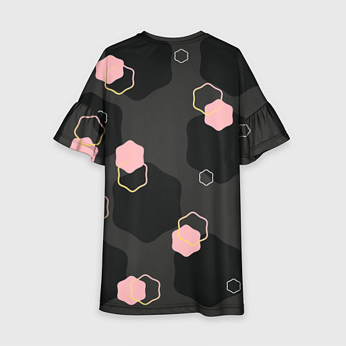Детское платье Геометрия на темном фоне / 3D-принт – фото 2