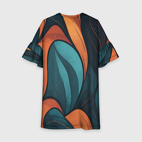 Детское платье Темные и теплые контрасты / 3D-принт – фото 2