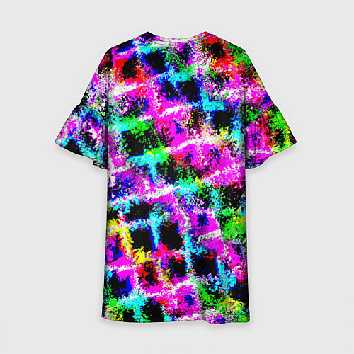 Детское платье Абстрактная решетка - переплетение цветов / 3D-принт – фото 2