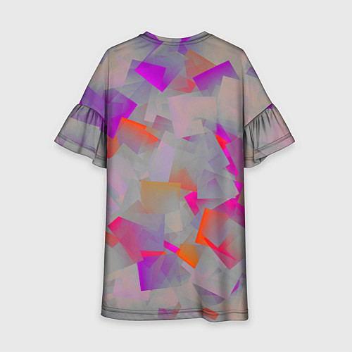 Детское платье Розово-фиолетовые осколки / 3D-принт – фото 2