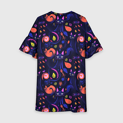 Детское платье Черные кошки - паттерн / 3D-принт – фото 2