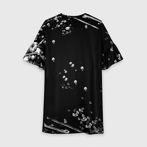 Детское платье Герб РФ черно белые краски / 3D-принт – фото 2