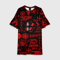 Детское платье Twenty one pilots pattern rock steel