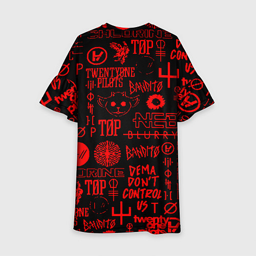 Детское платье Twenty one pilots pattern rock steel / 3D-принт – фото 2