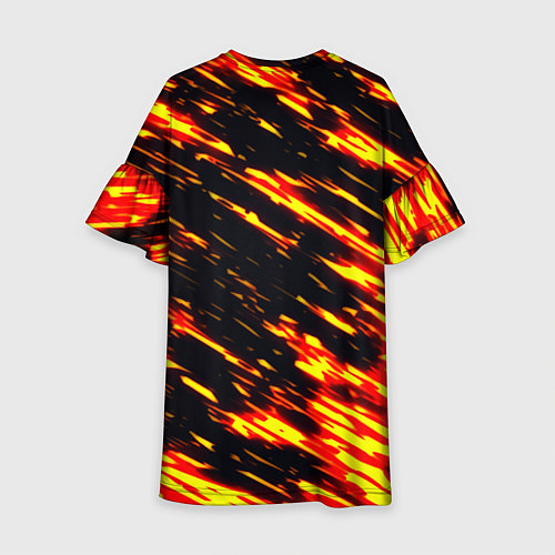 Детское платье Portal огненный стиль / 3D-принт – фото 2