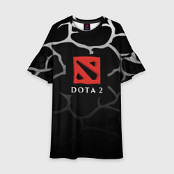 Платье клеш для девочки DOTA2 земля, цвет: 3D-принт