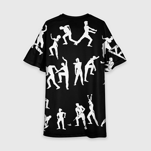 Детское платье Silhouettes of moving people / 3D-принт – фото 2