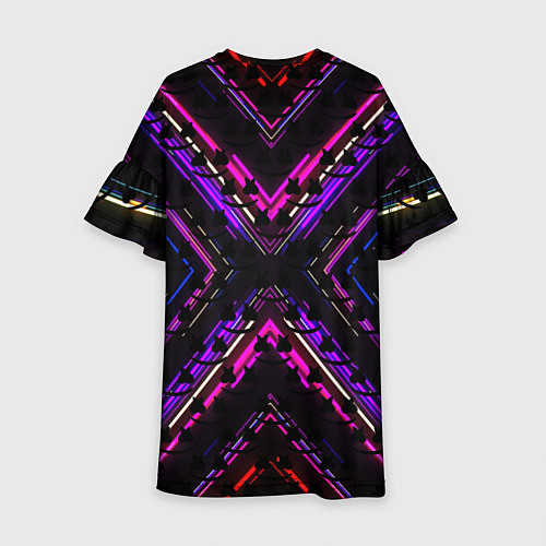 Детское платье Marshmello geometry neon / 3D-принт – фото 2