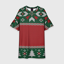 Детское платье Knitted Christmas Pattern