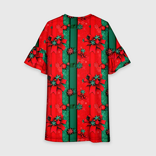 Детское платье Новогодние подарочные ленты / 3D-принт – фото 2