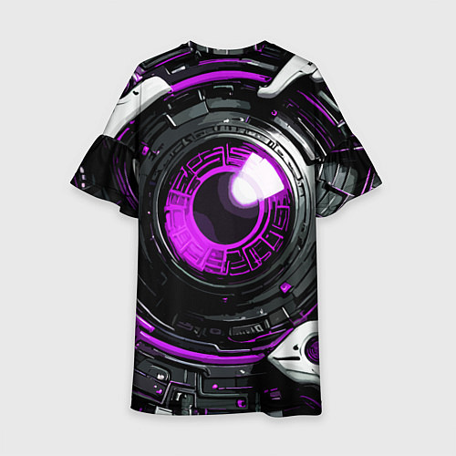 Детское платье Фиолетовая сфера киберпанк / 3D-принт – фото 2
