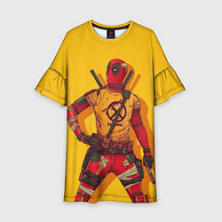 Платье клеш для девочки Deadpool - Wade Wilson, цвет: 3D-принт