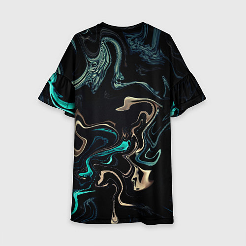 Детское платье Безумие волн / 3D-принт – фото 2