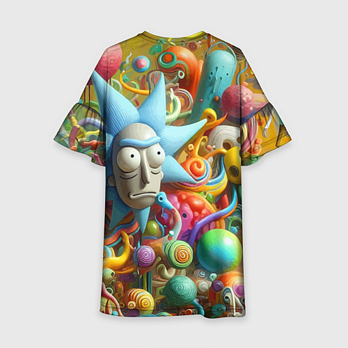 Детское платье Рик Санчес - абстракция / 3D-принт – фото 2