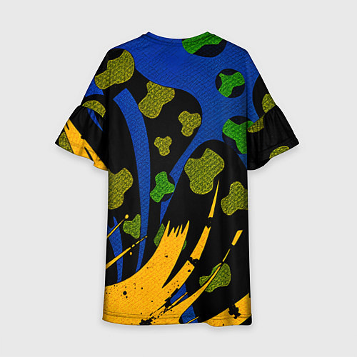 Детское платье Абстрактные пятна леопарда / 3D-принт – фото 2