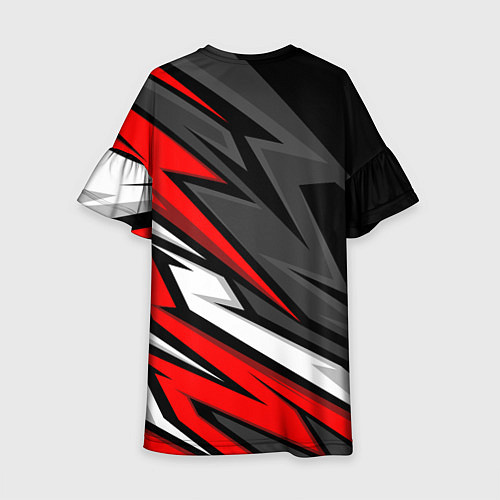 Детское платье Lixiang - красный спортивный / 3D-принт – фото 2