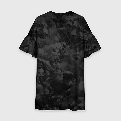 Детское платье Arctic Monkeys - серый тайдай / 3D-принт – фото 2