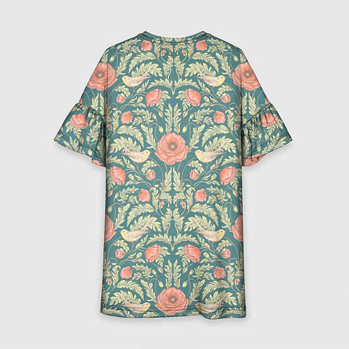 Детское платье Маки и птицы / 3D-принт – фото 2