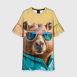 Детское платье Модная капибара в отпуске