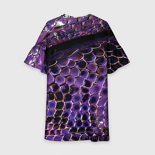 Детское платье Фиолетовая кожа змеи / 3D-принт – фото 2