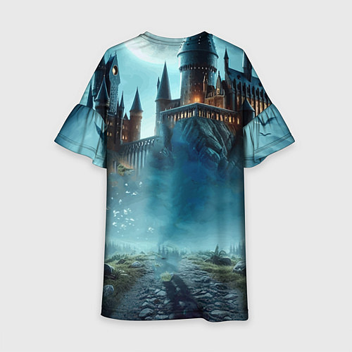 Детское платье Гарри Поттер с волшебной палочкой - Хогвартс / 3D-принт – фото 2