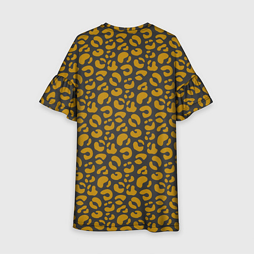 Детское платье Рыжие пятна леопарда / 3D-принт – фото 2