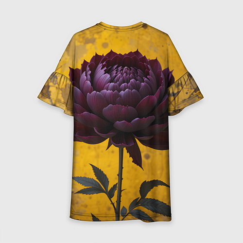 Детское платье Пион на золотом фоне / 3D-принт – фото 2