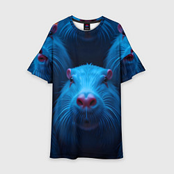 Детское платье Синие капибары