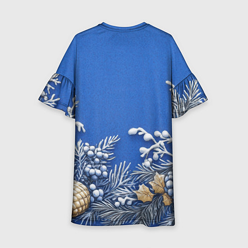 Детское платье Новогодние веточки / 3D-принт – фото 2