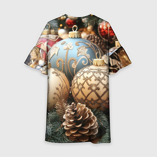 Детское платье Большие новогодние шары / 3D-принт – фото 2