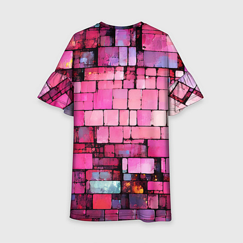 Детское платье Pink bricks / 3D-принт – фото 2