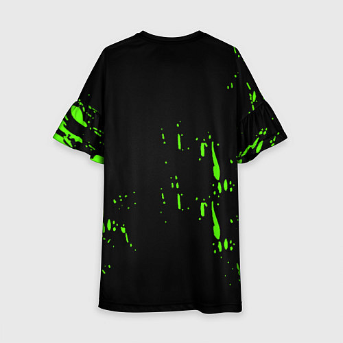 Детское платье Quake брызги кислотных красок / 3D-принт – фото 2