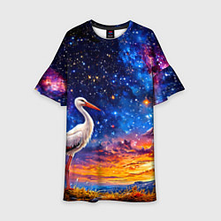 Детское платье Аист и космос