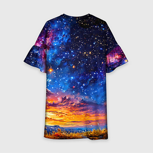 Детское платье Аист и космос / 3D-принт – фото 2